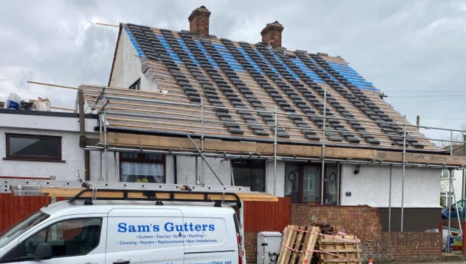 Full roof replacement being carried out in London area