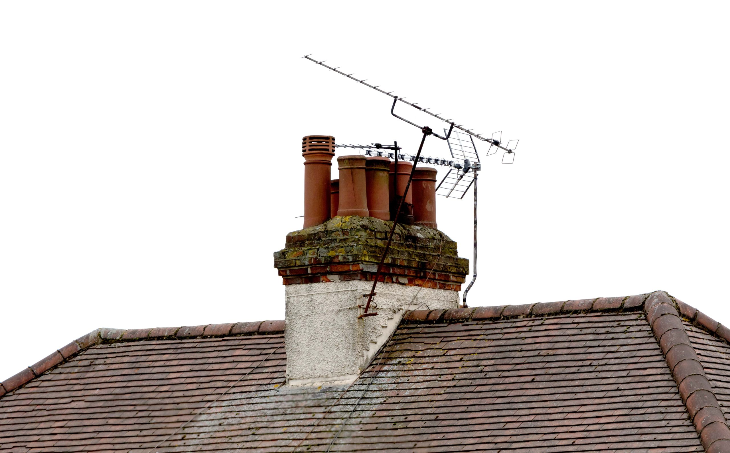 Chimney pots in need of repair in London