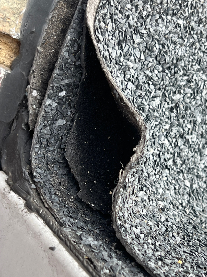 Gutters full of dirt and debris