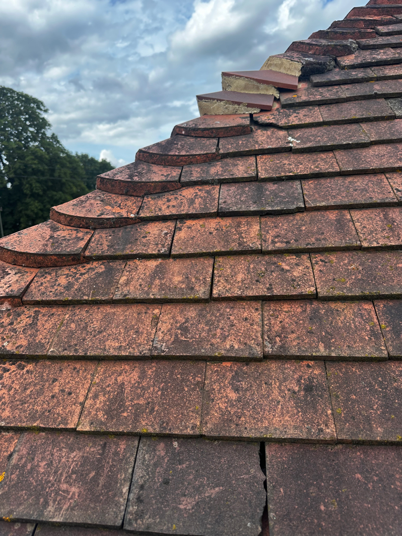 roof cladding Image of damaged roof