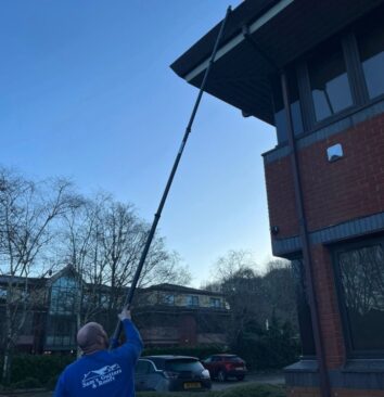 Sky Vac being used on a commercial building.