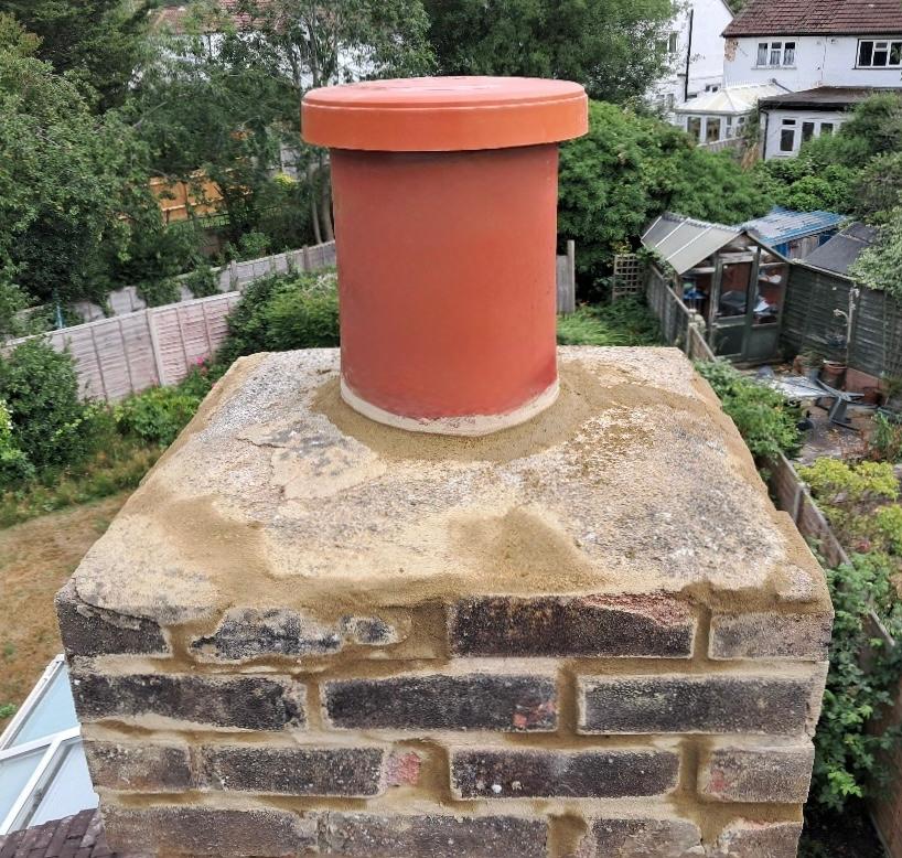 A newly installed chimney.