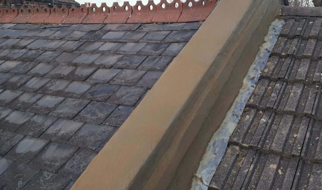 Rendering on a residential roof.