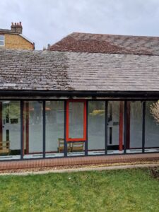 Photo displaying the enhanced roof appearance following hot-water roof cleaning.